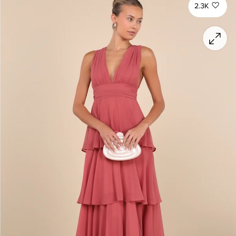 Lulu's Sleeveless Rose Maxi Dress